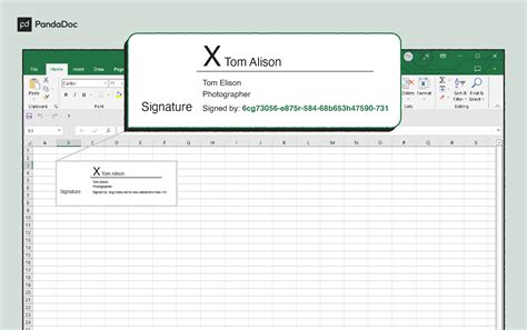 how to create digital signature in excel